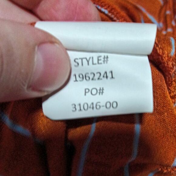 Prana Sol Protect orange striped top 1962241 - Picture 4 of 5